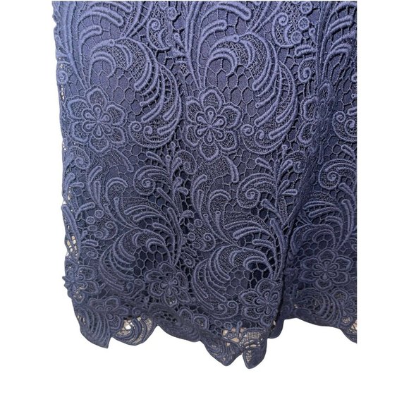 Alice + Olivia Ingrid A-Line Dress in Navy Blue Size 2 - Picture 4 of 12